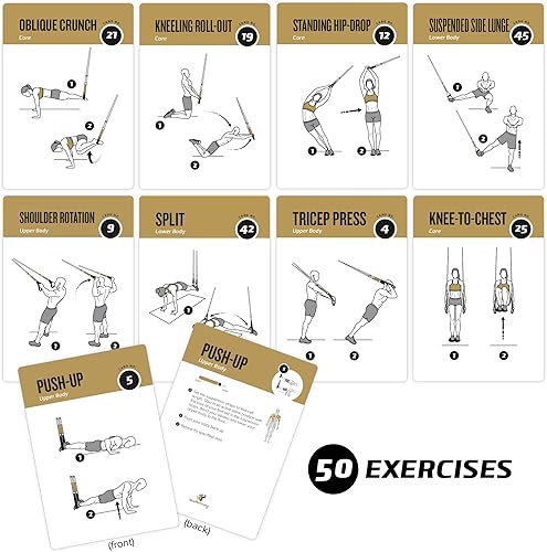Miniatura 9 de NewMe Fitness Tarjetas de entrenamiento  Baraja de instrucciones de entrenamiento para mujeres y hombres guía de fitness para principiantes sobre