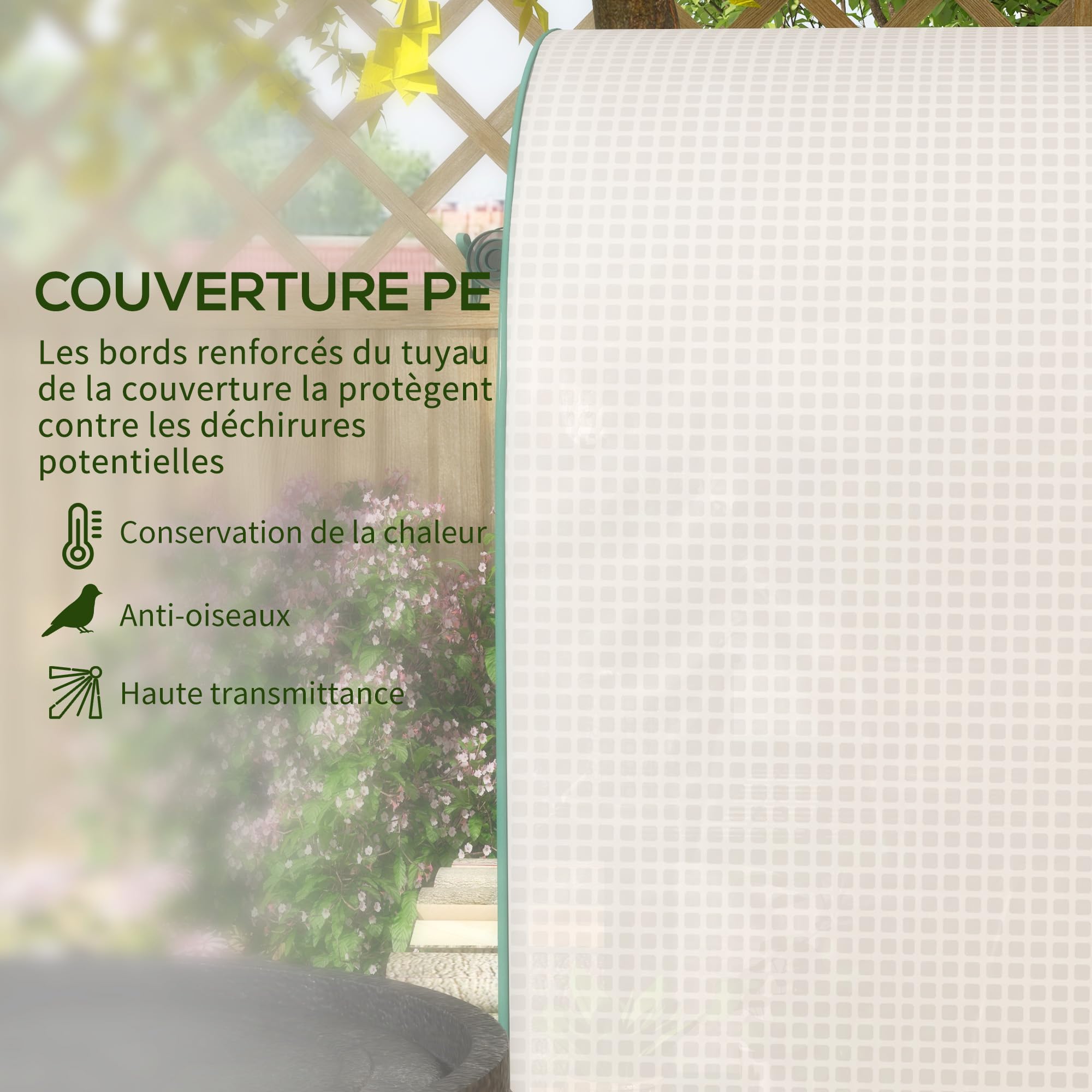 Outsunny Serre de Jardin PE avec Étagères 4 Niveaux 80 x 50 x 160 cm Blanc | Serre de Balcon, Bâche Renforcée 130 g/m², Châssis en Acier, Porte Zippée Enroulable, pour Légumes Plantes Fleurs