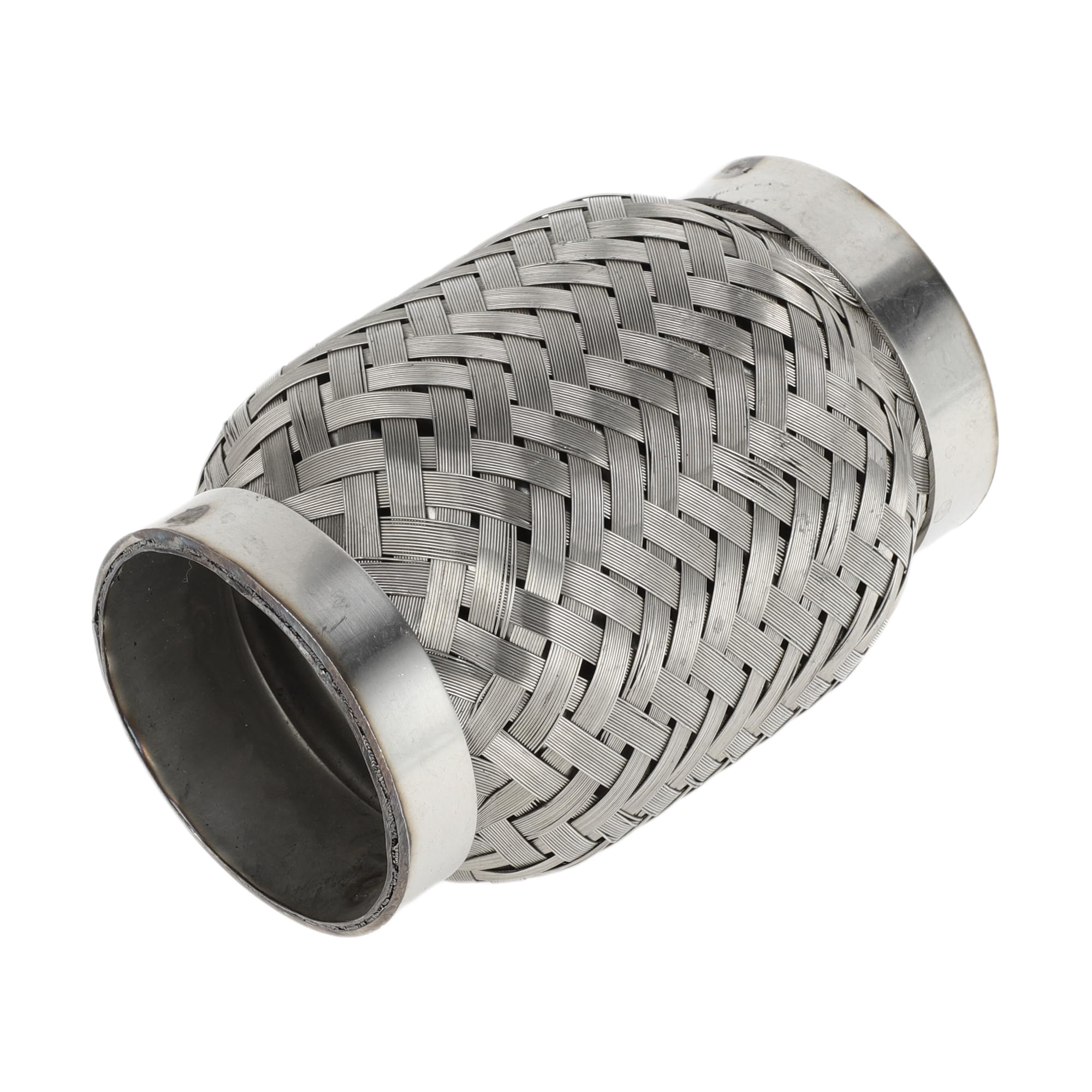 Tubo Flessibile per Scarico Auto 2.16 Pollici OD Tubo di Scarico Intrecciato Flessibile | Tubo Flessibile Universale Argento 1 Pezzo