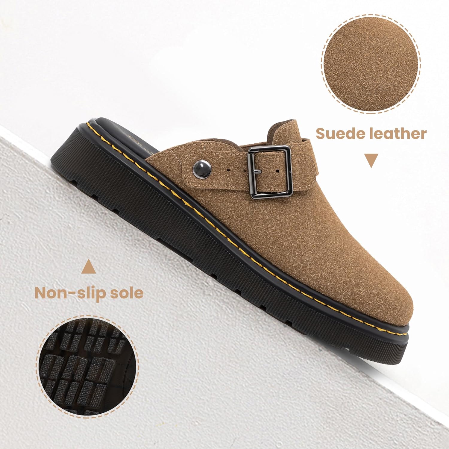 Athlefit Women's Clogs Shoes with Back Strap Comfortable Latex Footbed Slip-On Adjustable Slingback Mules Zapatos para Mujer - Image 4