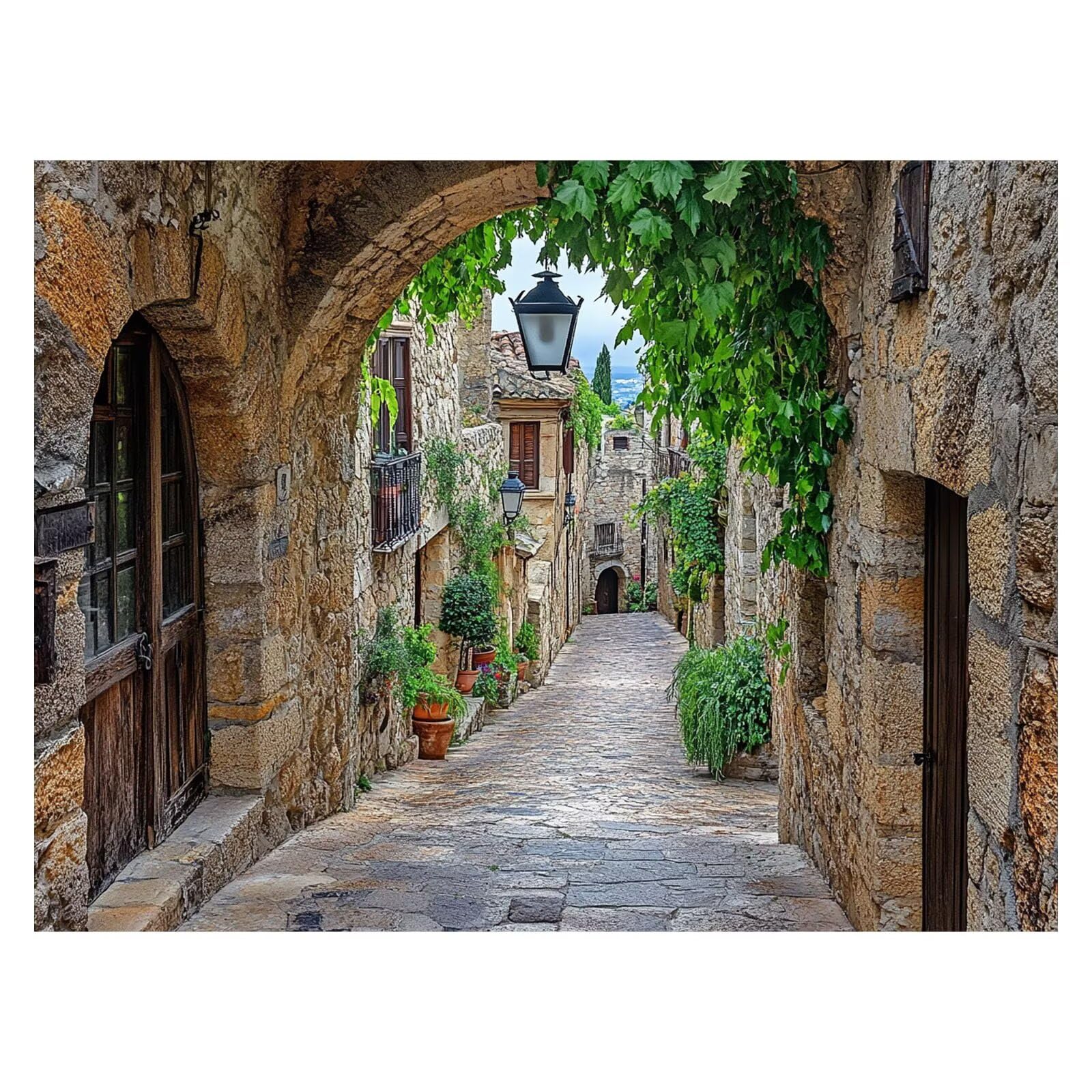 Peinture Numero Adulte Petite Ville Toile Peinture 135x100cm ZSHS-4368