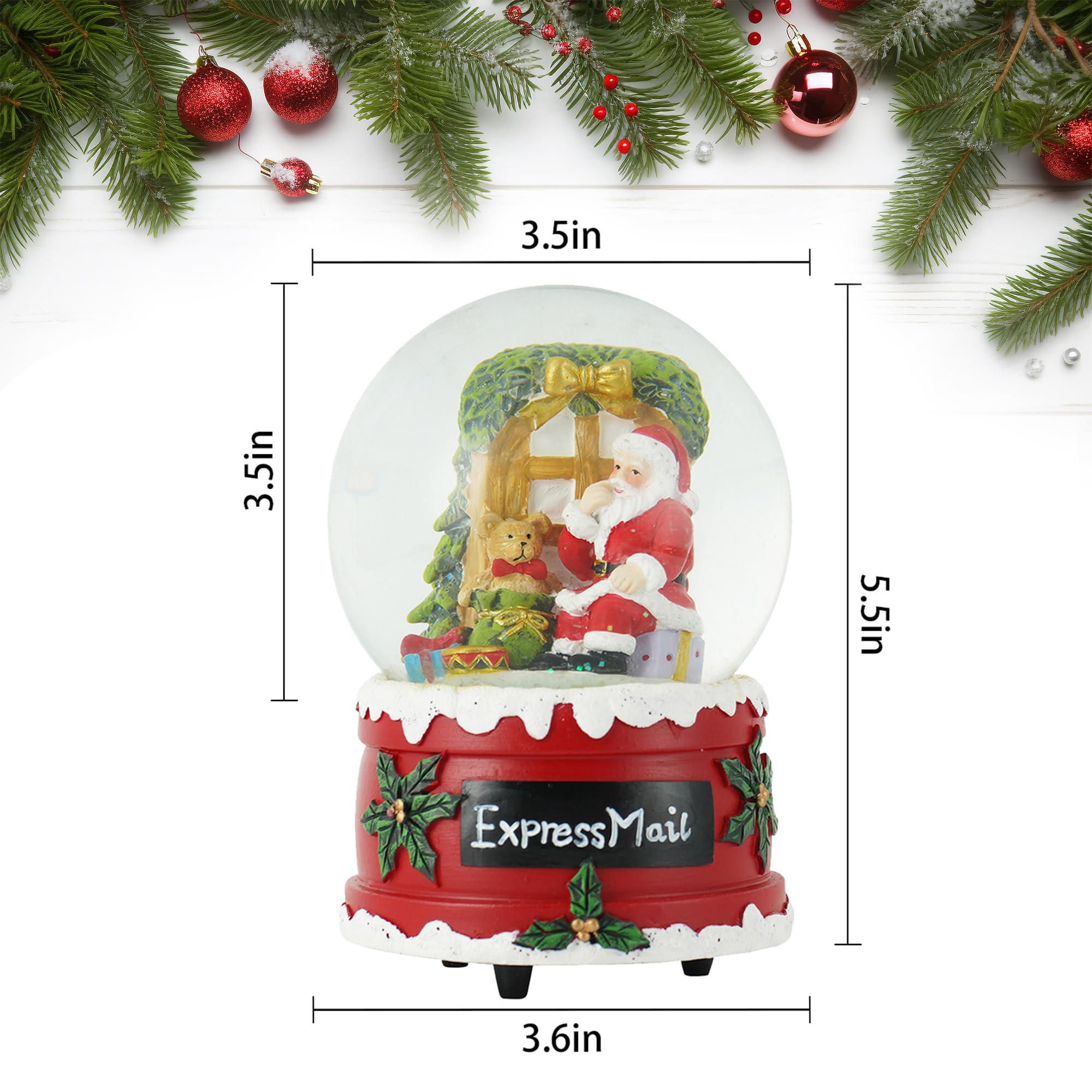 Amazon.co.jp: スノードーム クリスマス ウォーターグローブ