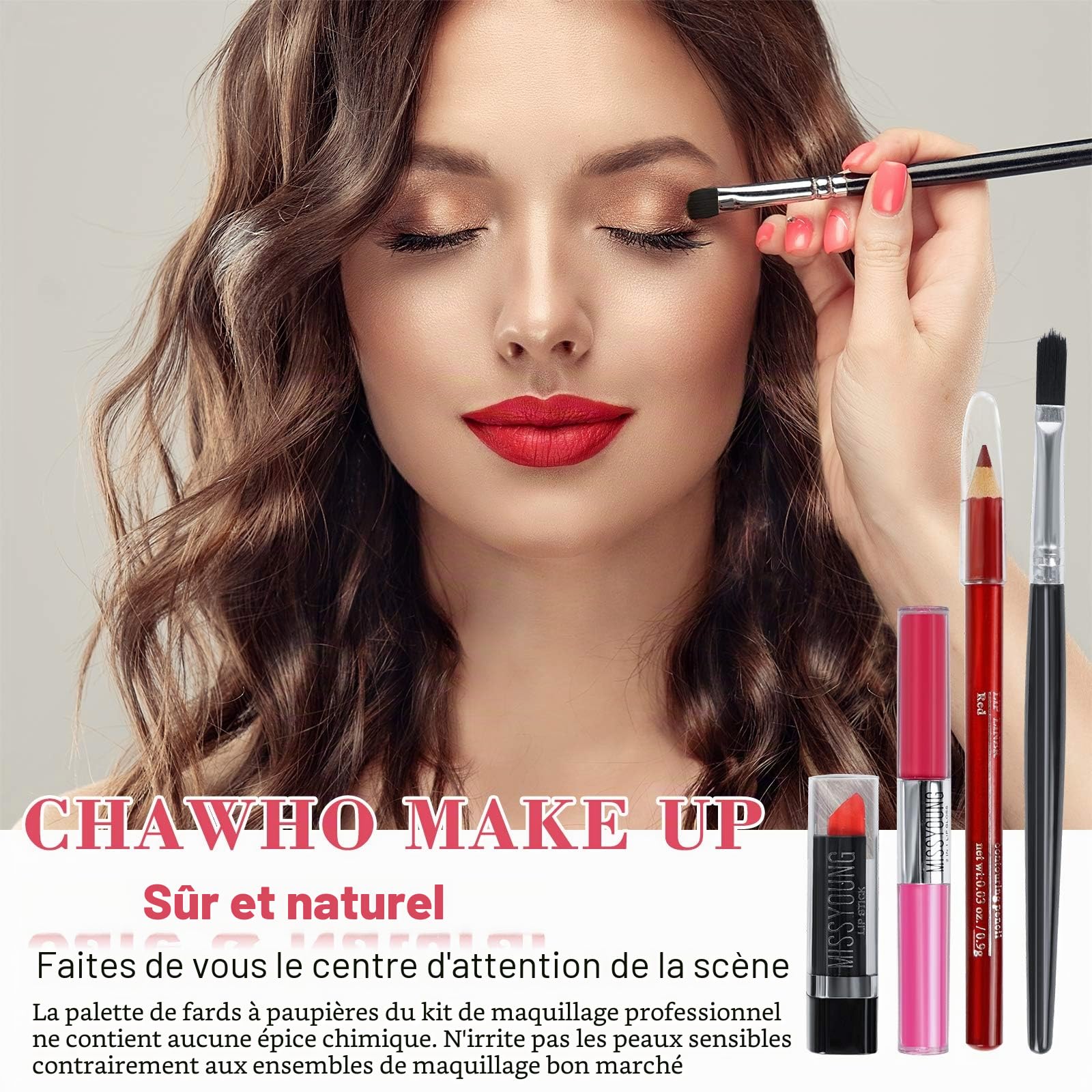 Coffret de Maquillage CHAWHO Mallette de Maquillage Complet - Kit de Maquillage Femme Complet, Palettes de Maquillage Femme Coffret Cadeau tout-en-un Palette pour Utilisation Pro ou à Maisons #2