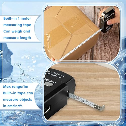 Miniatura 4 de 4 unidades de báscula digital de pescado de 110 lb 50 kg de capacidad de peso, báscula colgante electrónica, báscula de pesca portátil con cinta