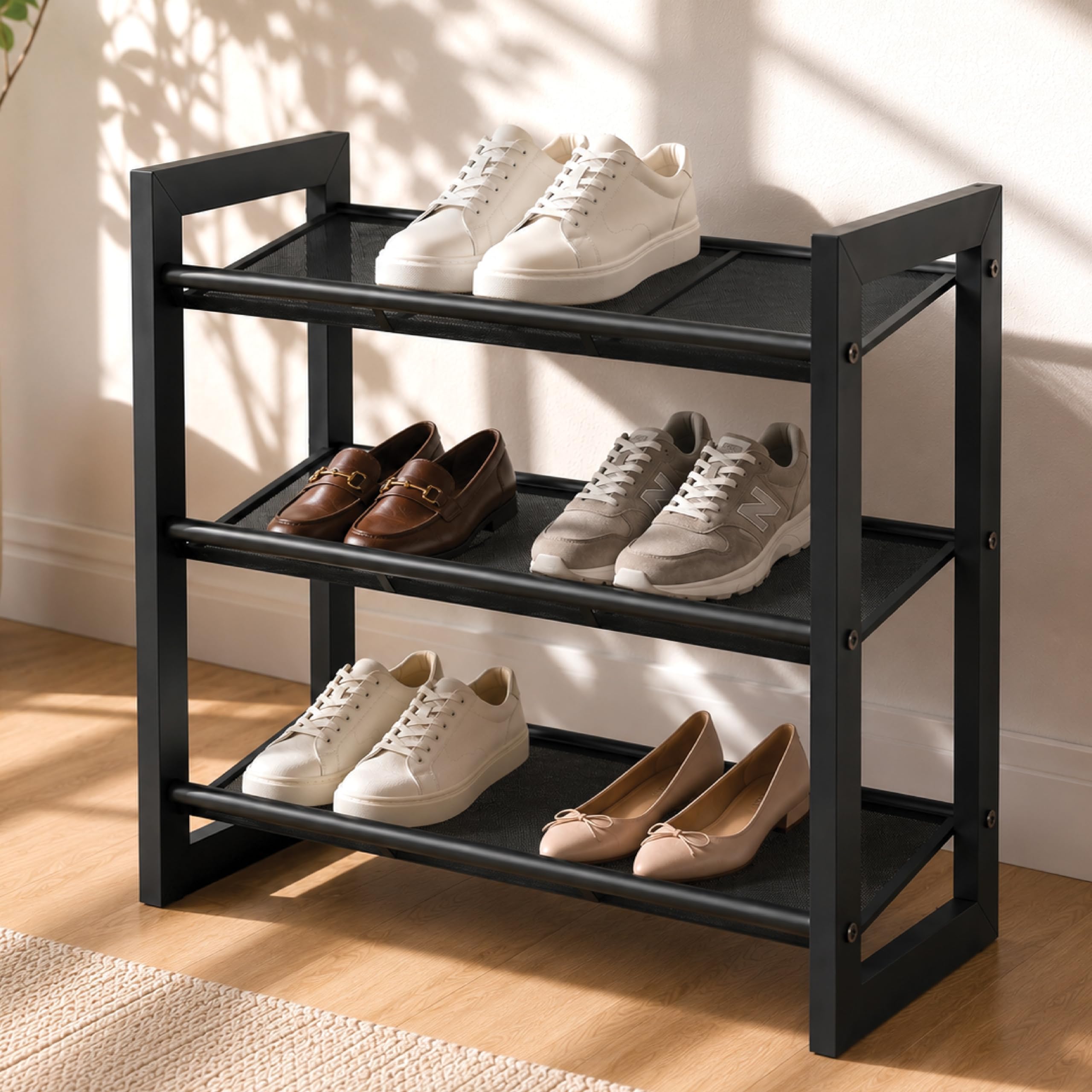 Lifelong Wire Mesh Shoe rack 3 tier- LLHSRWM03