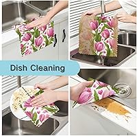 Vista 86 de Juego de 6 paños de cocina reutilizables súper absorbentes para lavar platos, autos y hogar, lavables a máquina