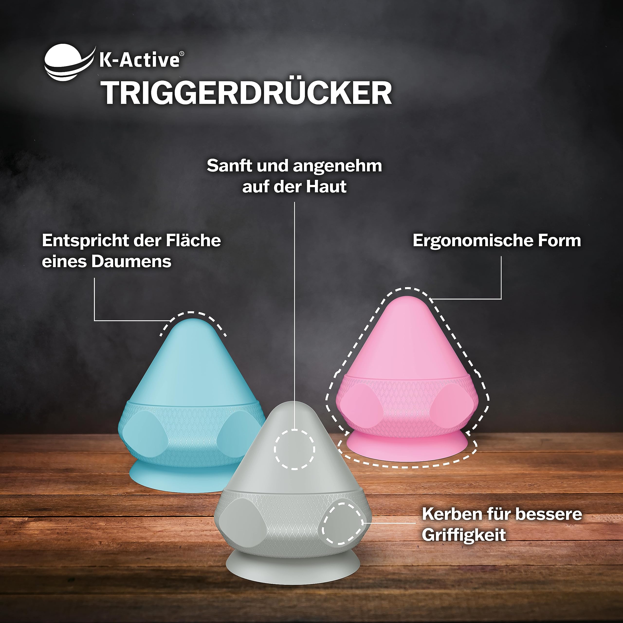 K-Active® Klamka spustowa z przyssawką z workiem | ukierunkowane usuwanie napięć (arctic blue)