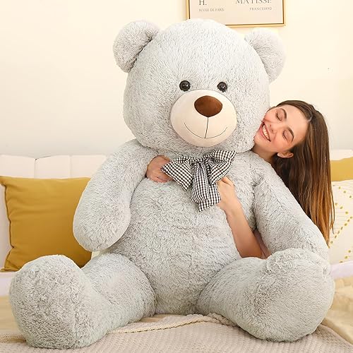 Miniatura 3 de MaoGoLan Giant Teddy Oso de peluche gigante de tamaño real, grande de 5 pies, suave y esponjoso, regalo para baby shower, Navidad, día de San