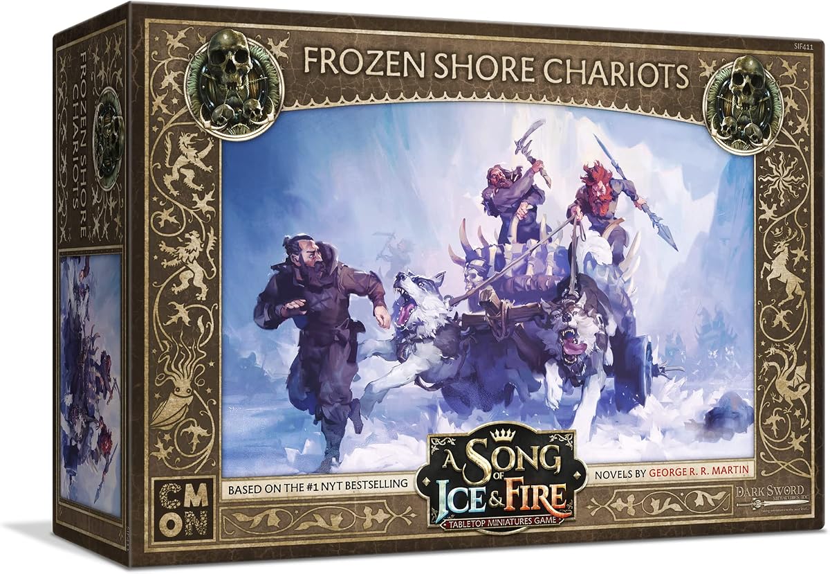 CMON A Song of Ice and Fire Tabletop Miniatures Frozen Shore Chariots Unit Box | Strategy Game for Teens and Adults | Ages 14+ | 2+ Players | Average Playtime 45-60 Minutes | Made