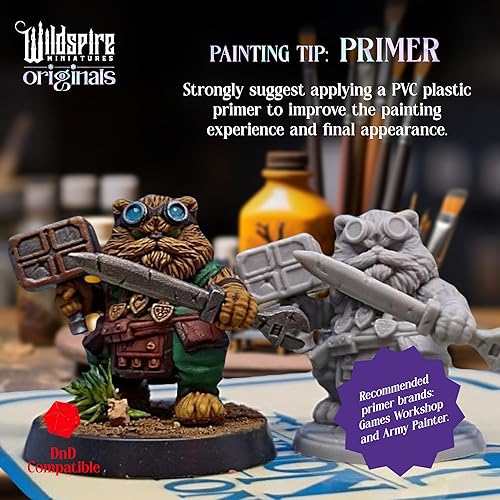 Miniatura 3 de Wildspire Spellblades y Objetos Encantados para Miniaturas DND 28mm-32mm - Personajes Jugador-Personajes, NPC a Granel - Minis D&D Sin Pintar -