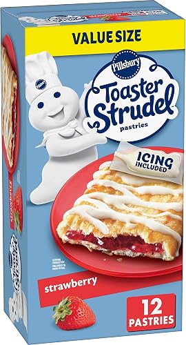 Pillsbury Toaster Strudel Frozen Pastries, Strawberry, Value Size, 12 Ct, 23.4 o