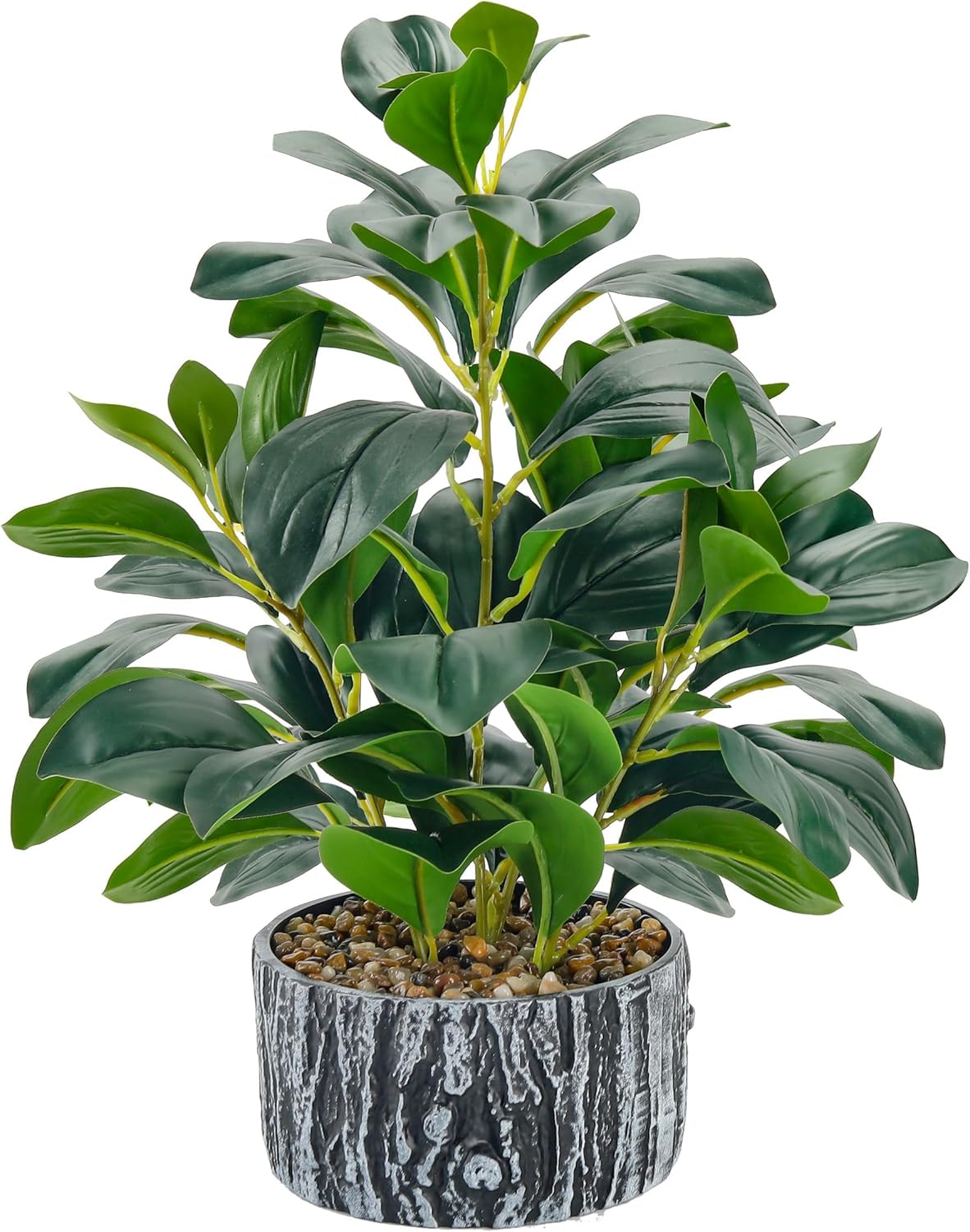 Der Rose Fake Plants Artificial Plants Indoor with Black and White Striped Pots for Room Home Bathroom Bedroom Kitchen Decor