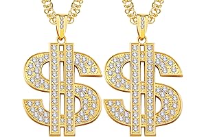 Tatuo Men's Hip-Hop Dollar Sign Chain Necklace