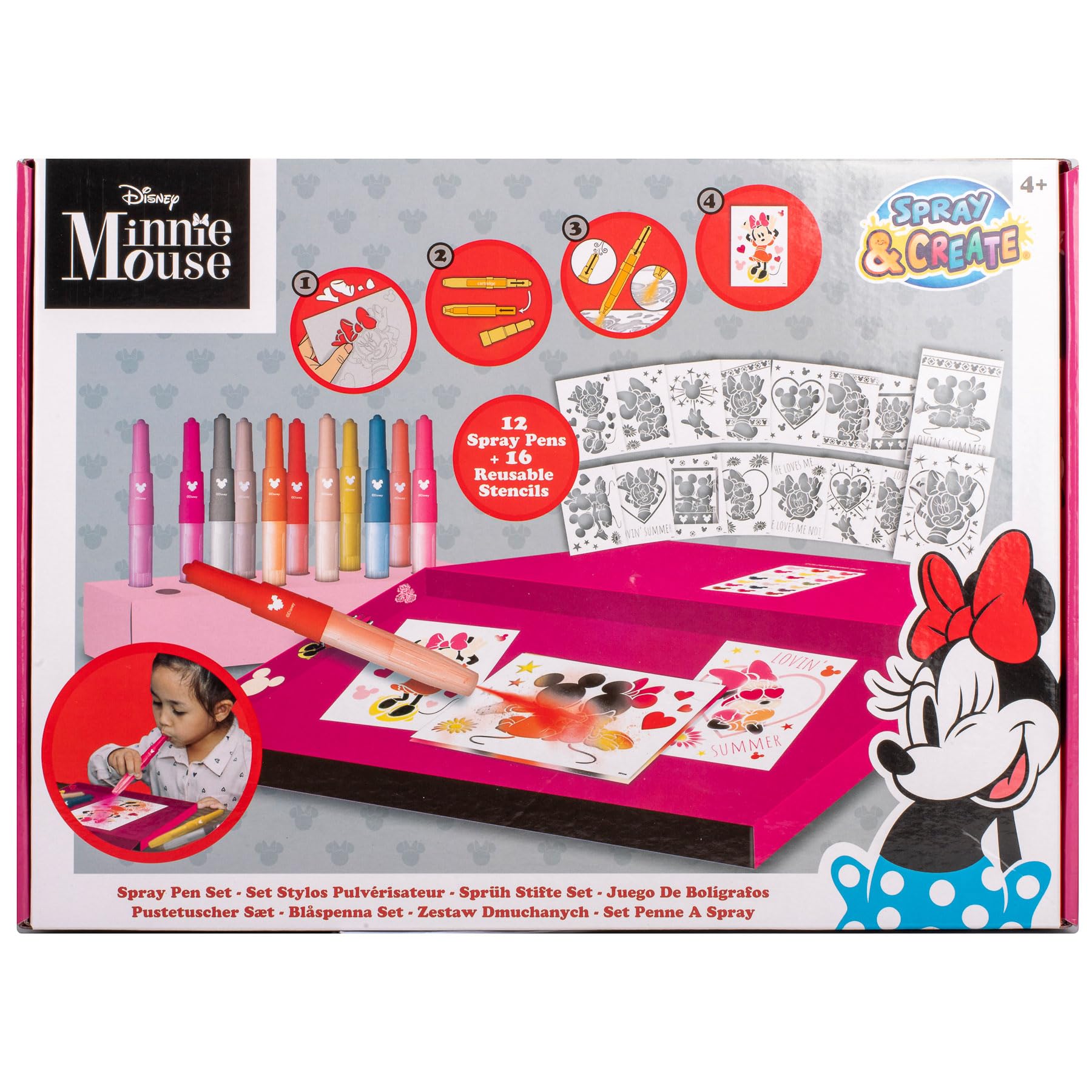 Kit Stylos Pulvérisateurs Paw Patrol - 12 Stylos + 16 Pochoirs - Dessin Et Créativité Enfants