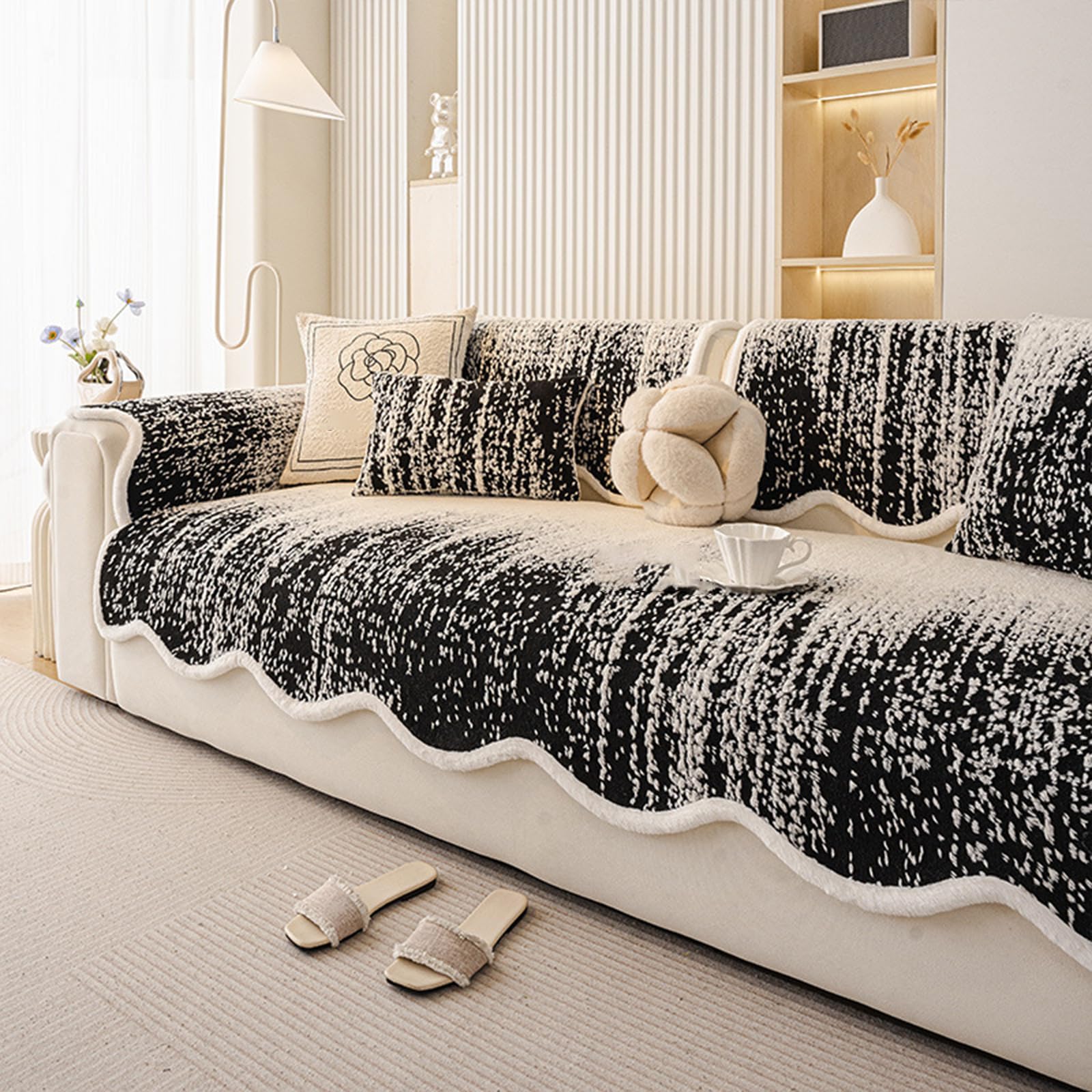 Housse de canapé en peluche douce pour partager des moments avec vos animaux