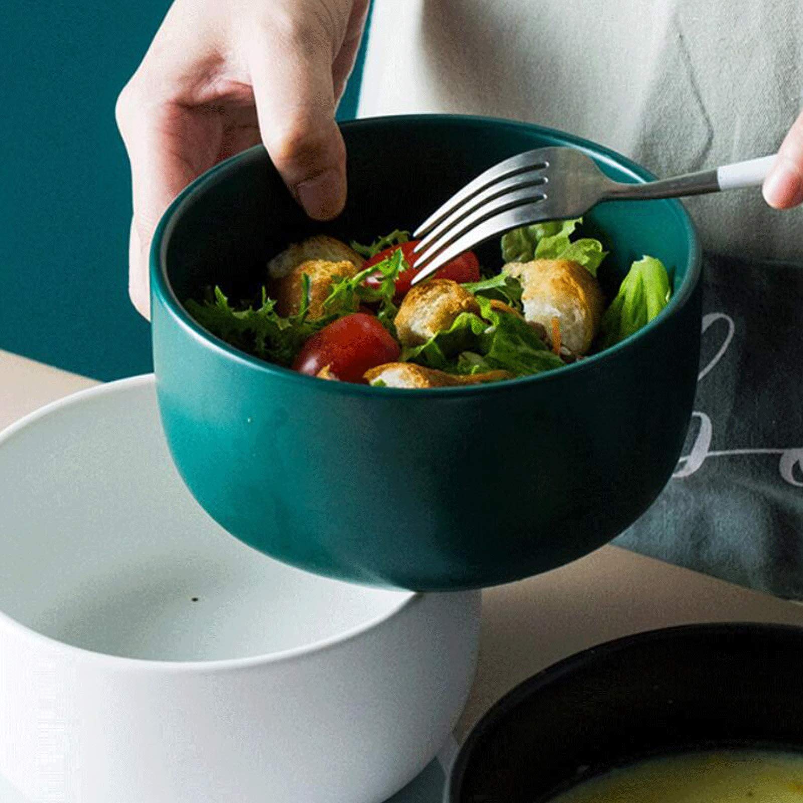 Cuencos para cocina, hogar, cuenco de arroz de cerámica, cuenco de ensalada de frutas, cuenco de arroz, cuenco para comer, cuenco de fideos para sopa, cuenco de desayuno, cuenco de grano ligero y dur