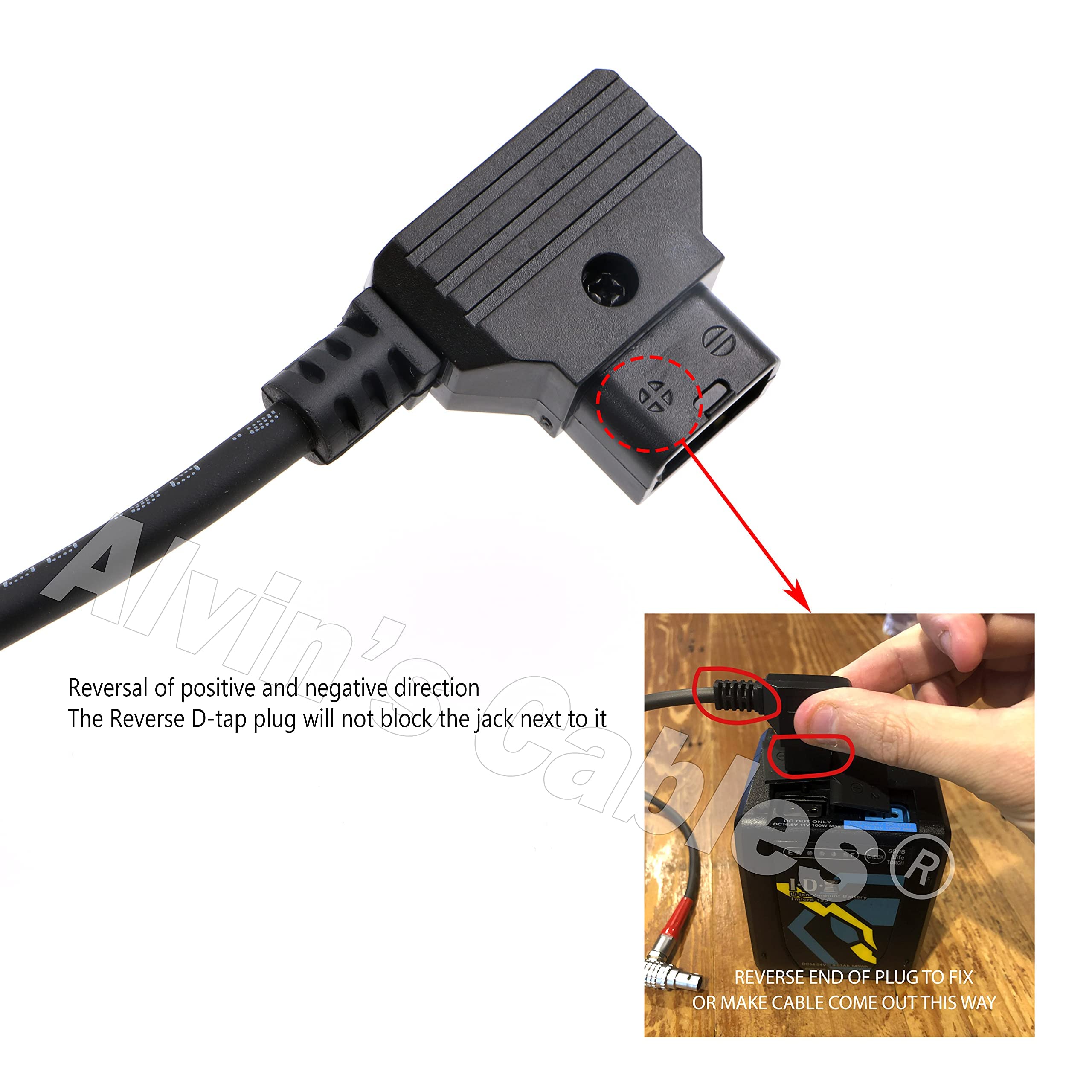 Alvin's Cables Zacuto Kameleon EVF - Cable Giratorio de 4 Pines Macho a Rosca D (45 cm)