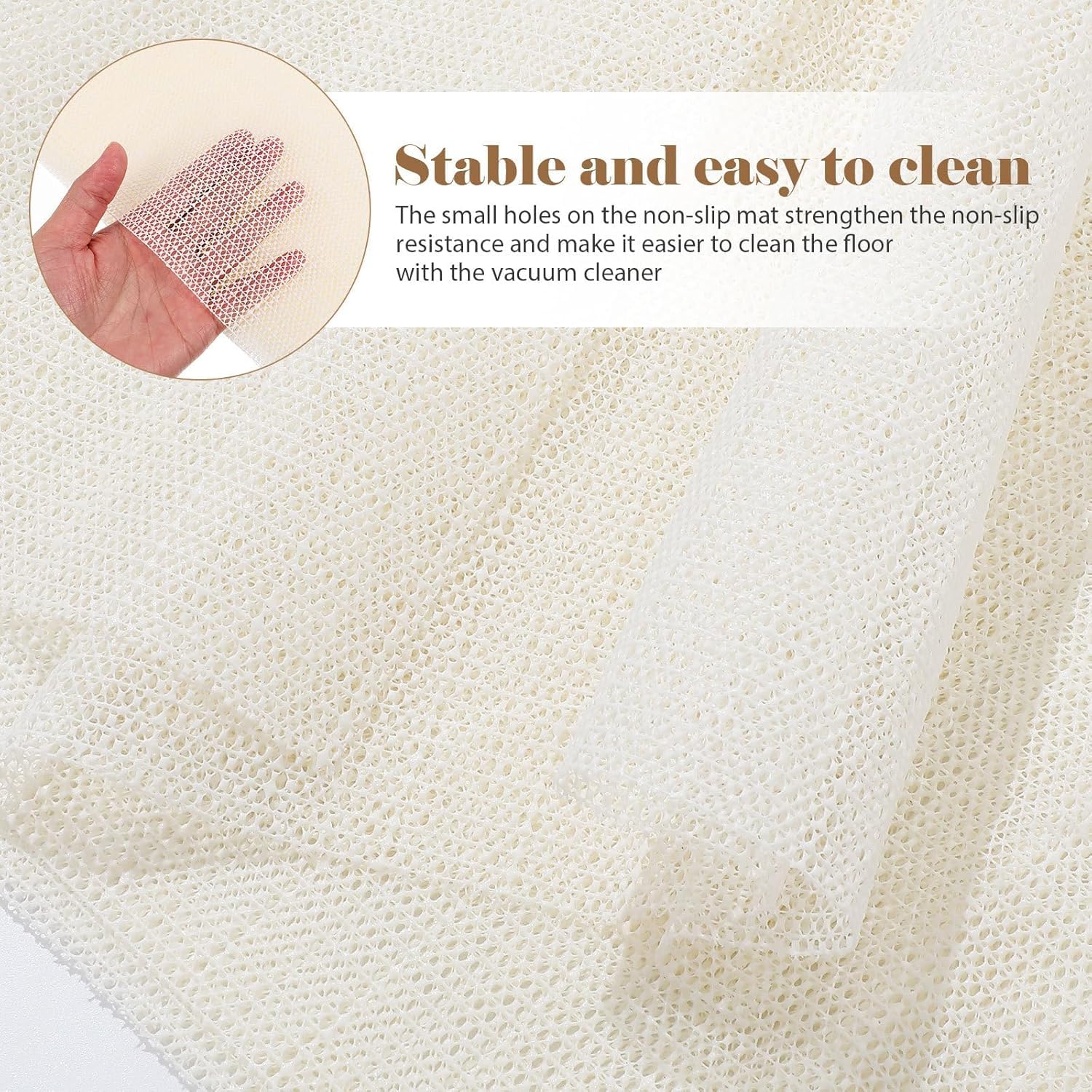 Gatuida Antirutschmatte für Teppich 200x300cm – Schneidbare Extra Dicke PVC Teppichunterlage gegen Verrutschen & Kräuseln - rutschfest für Hartholzböden Zuhause, Büro