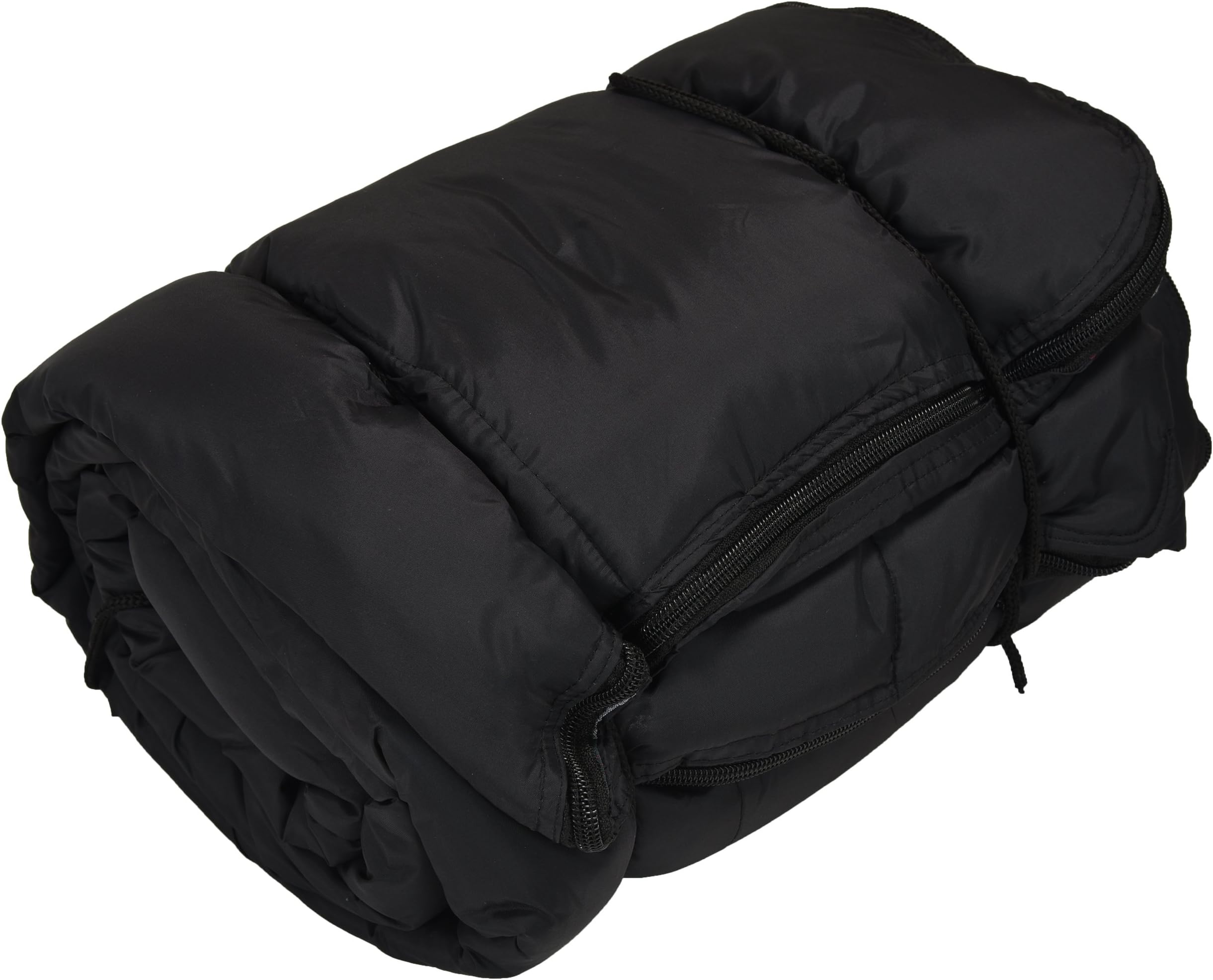 Nylon Waterproof Sleeping Bag for Adults (Black).