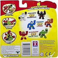 Vista 4 de Heroes of Goo JIT Zu Minis Versus Pack (Goo Power Blazagon vs Rock Jaw y Pantaro vs Scorpius) con 2 pegatinas de Gosutoys