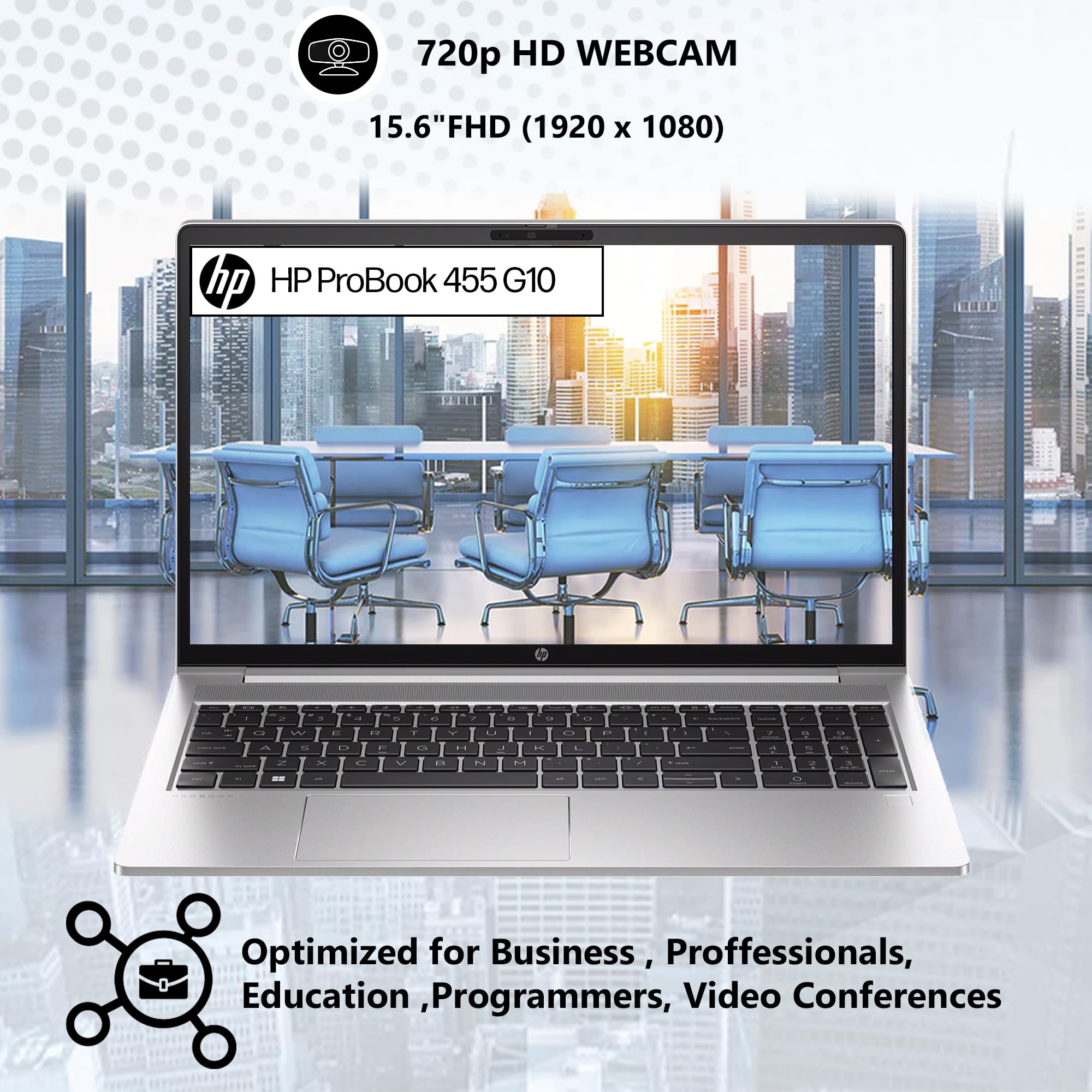 Amazon.com: HP ProBook 455 G10 Business Laptop 15.6” FHD Display