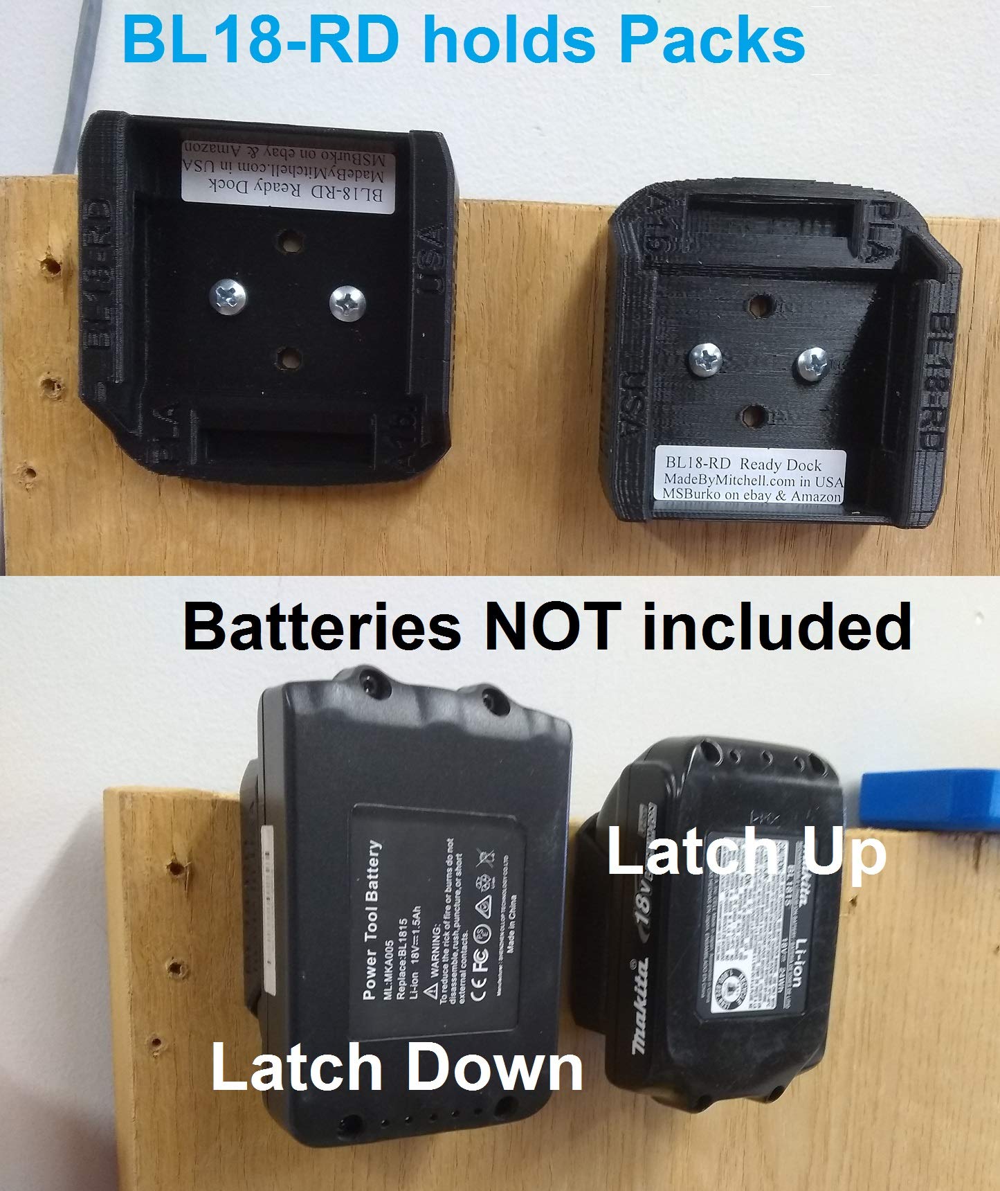 BL18 Battery Holder Organizer BL18 Ready Dock 3D Printed Organizer For ...