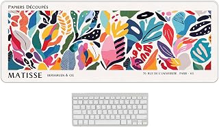 Abstract Computer Desk Mat Matisse Boho Mouse Pad 31.5x11.8 | Aesthetic ...