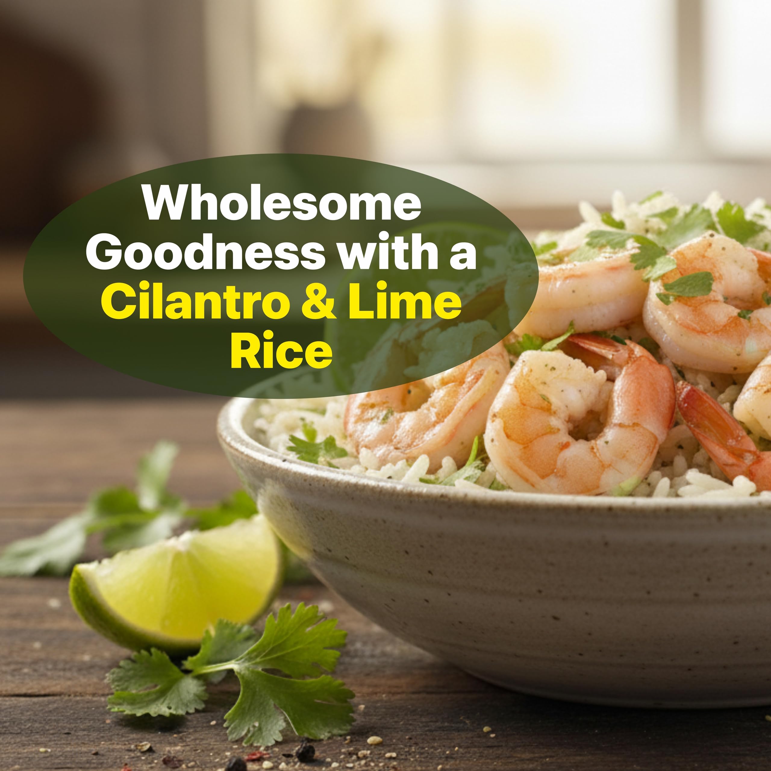 Eat Regal Cilantro & Lime Rice Ready to Eat in 1.5 Minutes Microwave Pouch, 7 Clean Non-GMO Ingredients, 6.6g Protein, No Clump & No Kneading, 8.8 oz – Shelf Stable Side Dish, 8.8oz Pack of 6