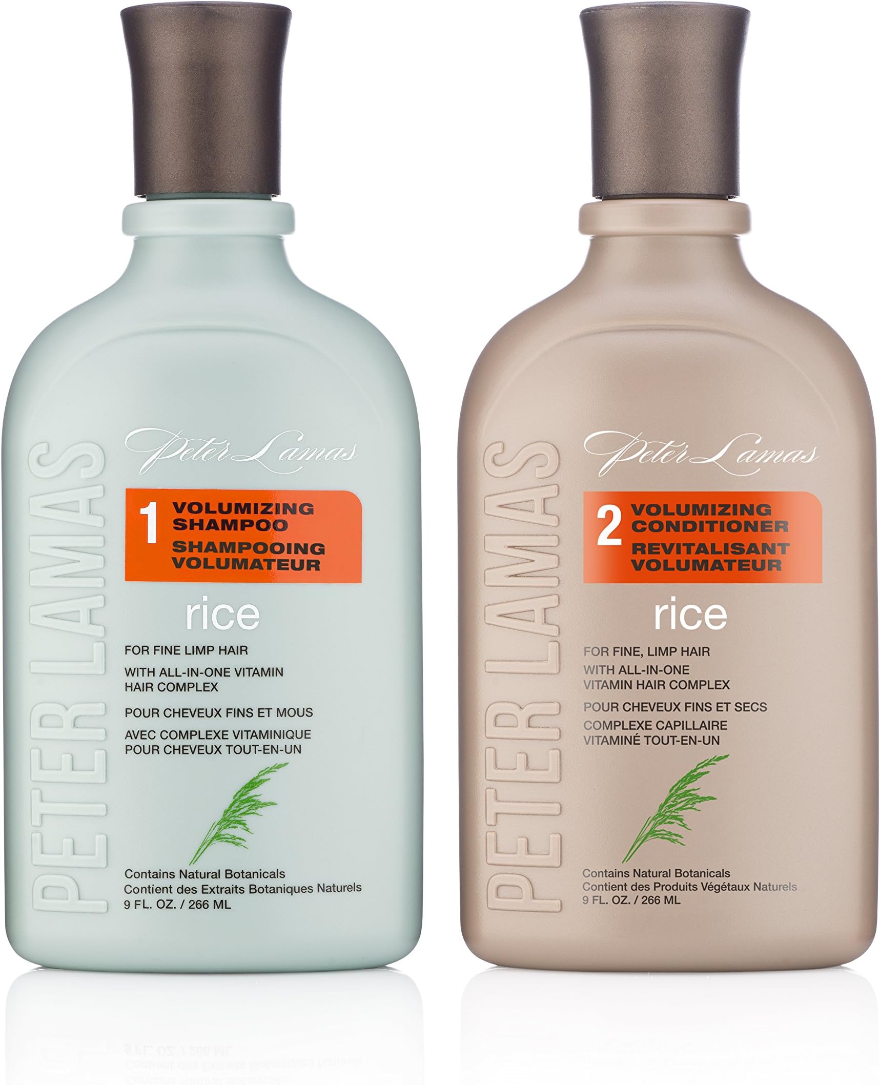 Peter Lamas Rice Volumizing Shampoo and Conditioner Set, 2 Count