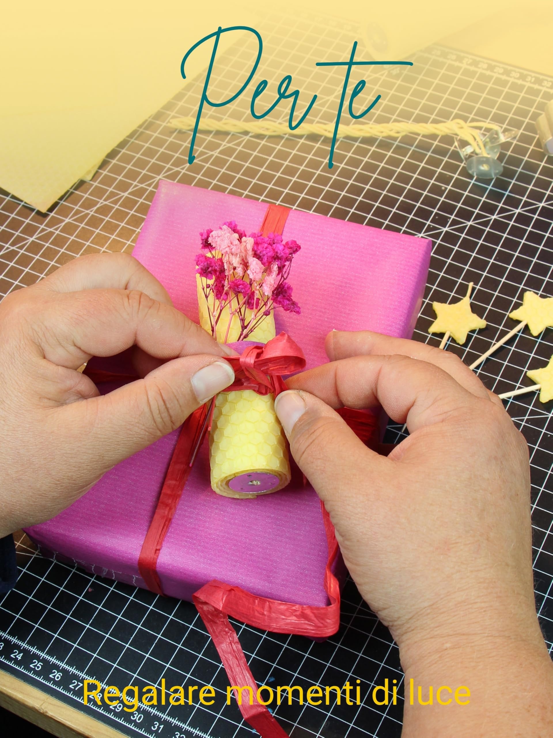 Wachsmann Set fai da te per candele in cera d’api, realizza 10 candele naturali, kit creativo colorato per bambini e adulti, lastre e stoppini inclusi, prodotto in Germania
