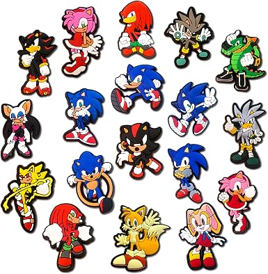 18Pcs Sonic The Hedgehog Charms 