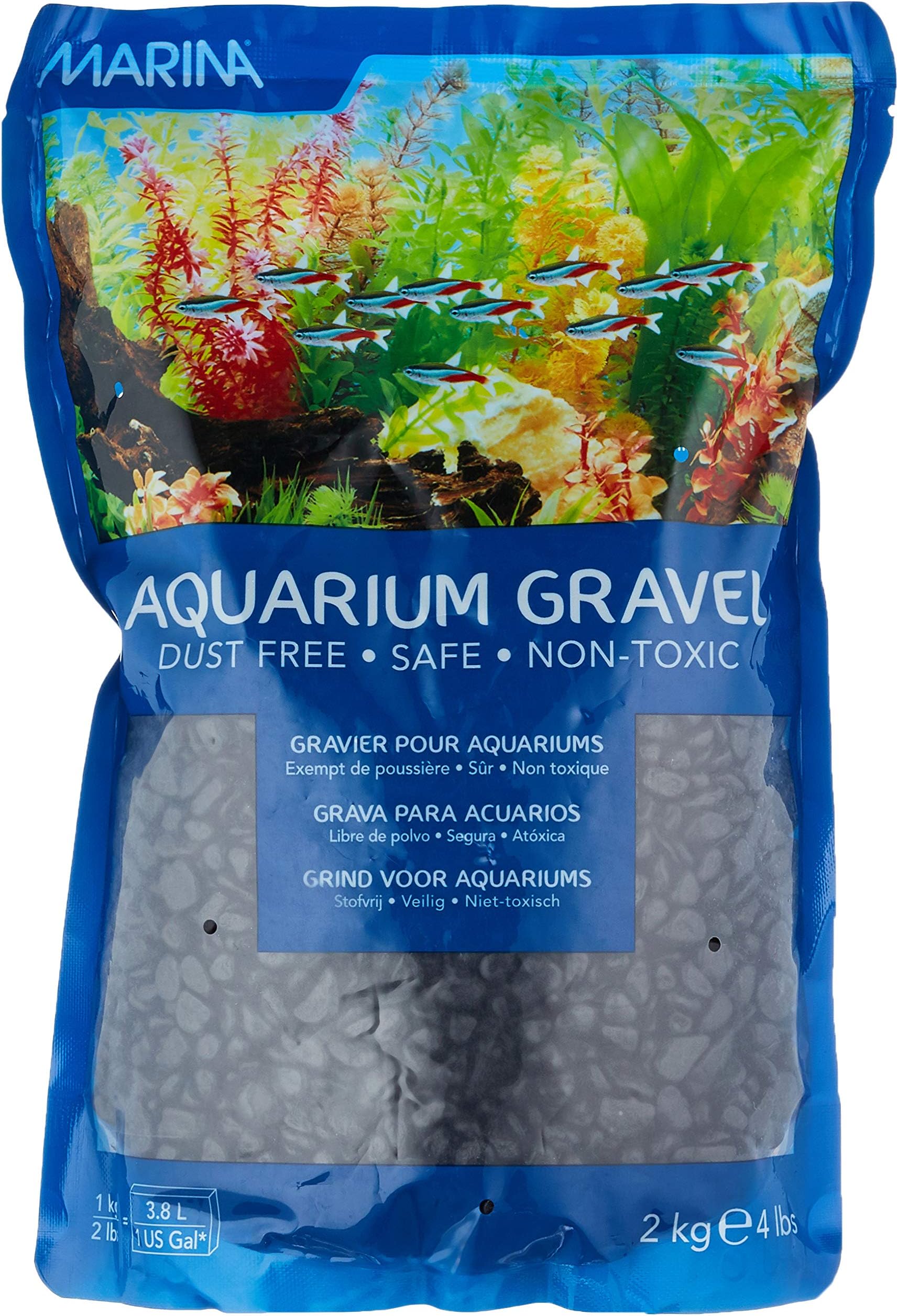 Decorative Aquarium Gravel, 2 Kg, Black
