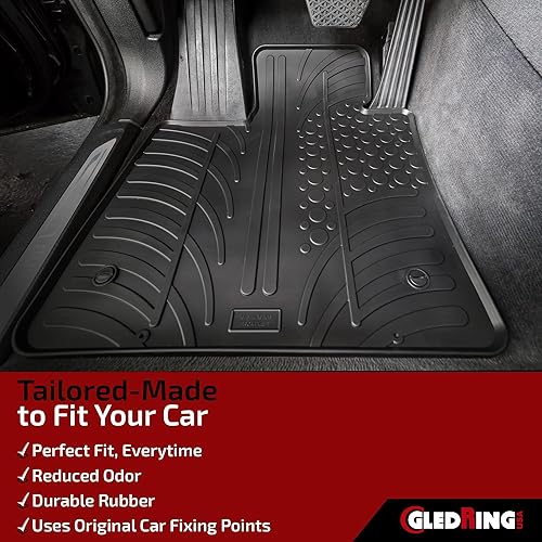 Miniatura 3 de Gledring Alfombrillas de goma de ajuste personalizado para todo tipo de clima compatibles con Ford F-150 y SuperCrew 2015-2023  F-150 Raptor