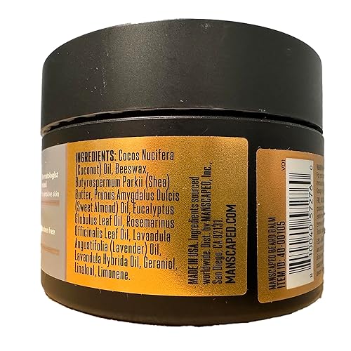 Miniatura 8 de MANSCAPED Bálsamo para barba, pomada de peinado con manteca de karité, aceite de coco y cera de abejas, hidrata, suaviza, fortalece y brilla barbas,