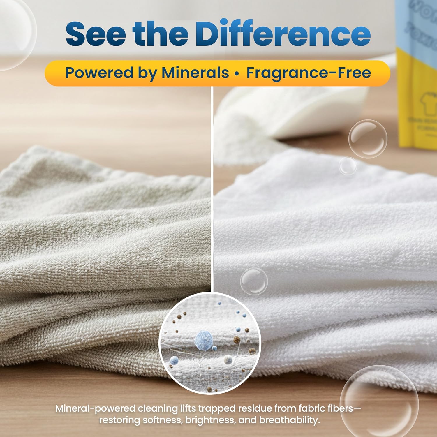 Natural Laundry Detergent Powder | Mineral Based, All Natural, Fragrance Free Household | Mineral Powered Deep Clean, Powder Laundry Detergent Safe for Sensitive Skin image 2