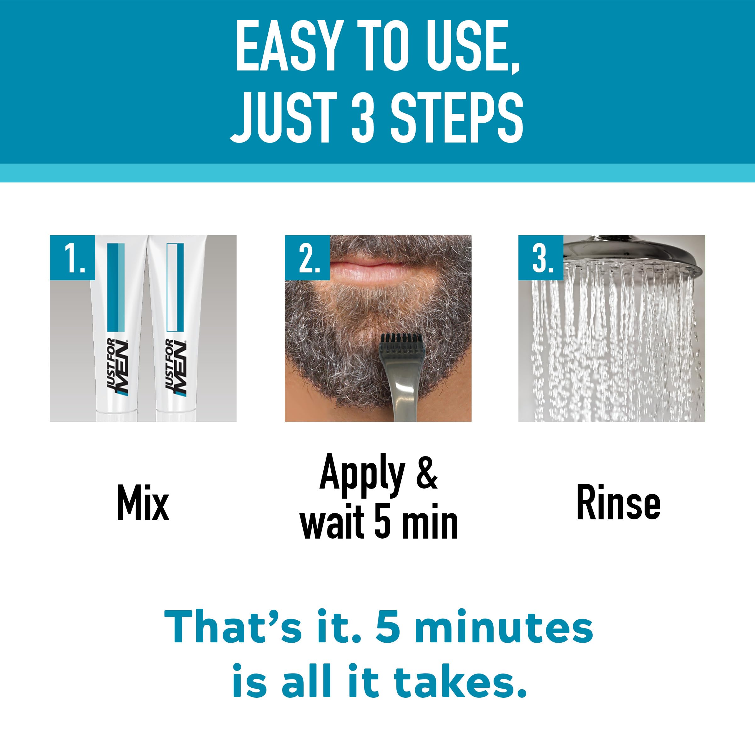 Just For Men M10 Tinte para bigote y barba