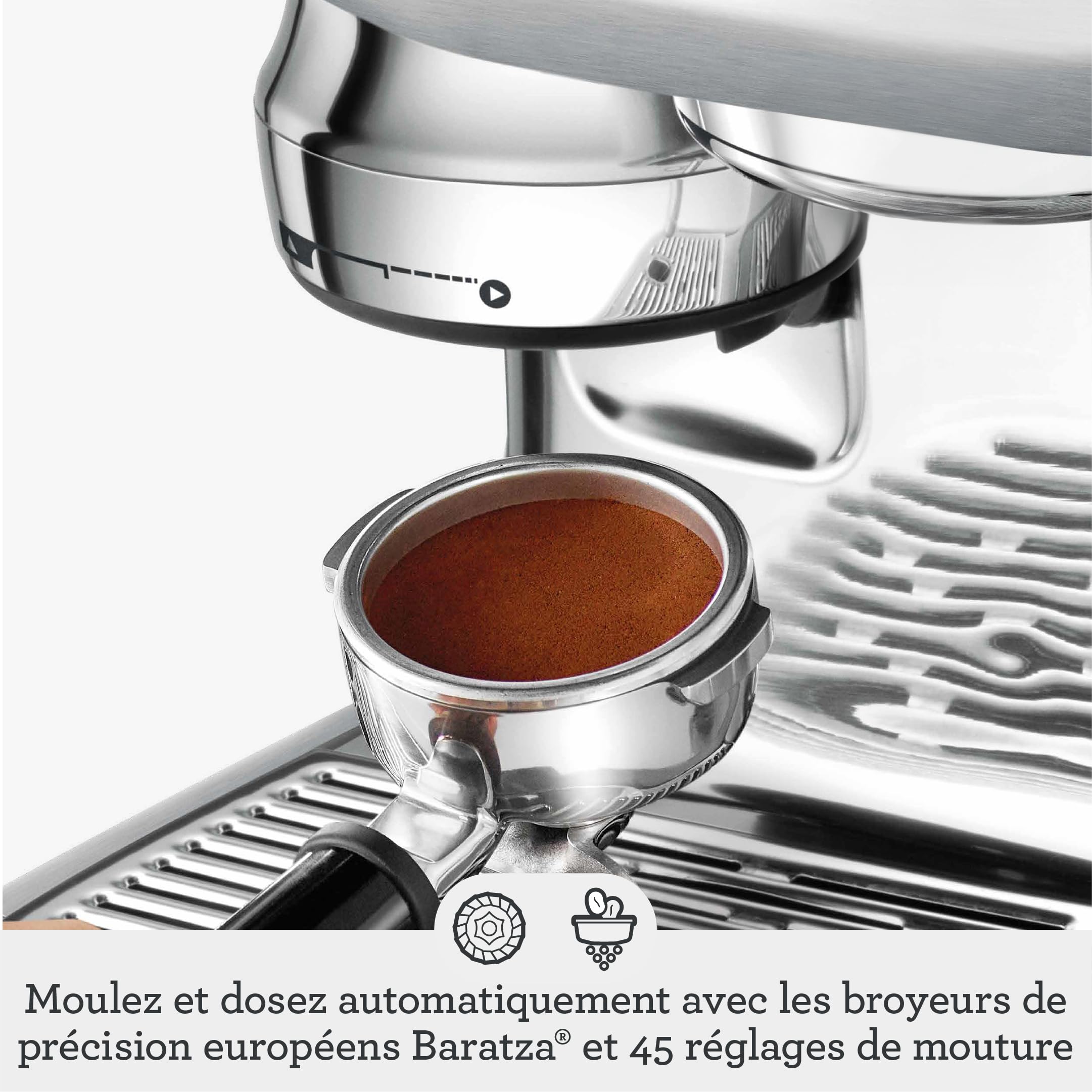 Sage - The Oracle Jet - Machine Expresso à Porte-Filtre, Moulin Intégré - Mousseur à Lait Manuel & Automatique - 1600W, 14 Programmes, Knock Box Inclus - Acier Inoxydable