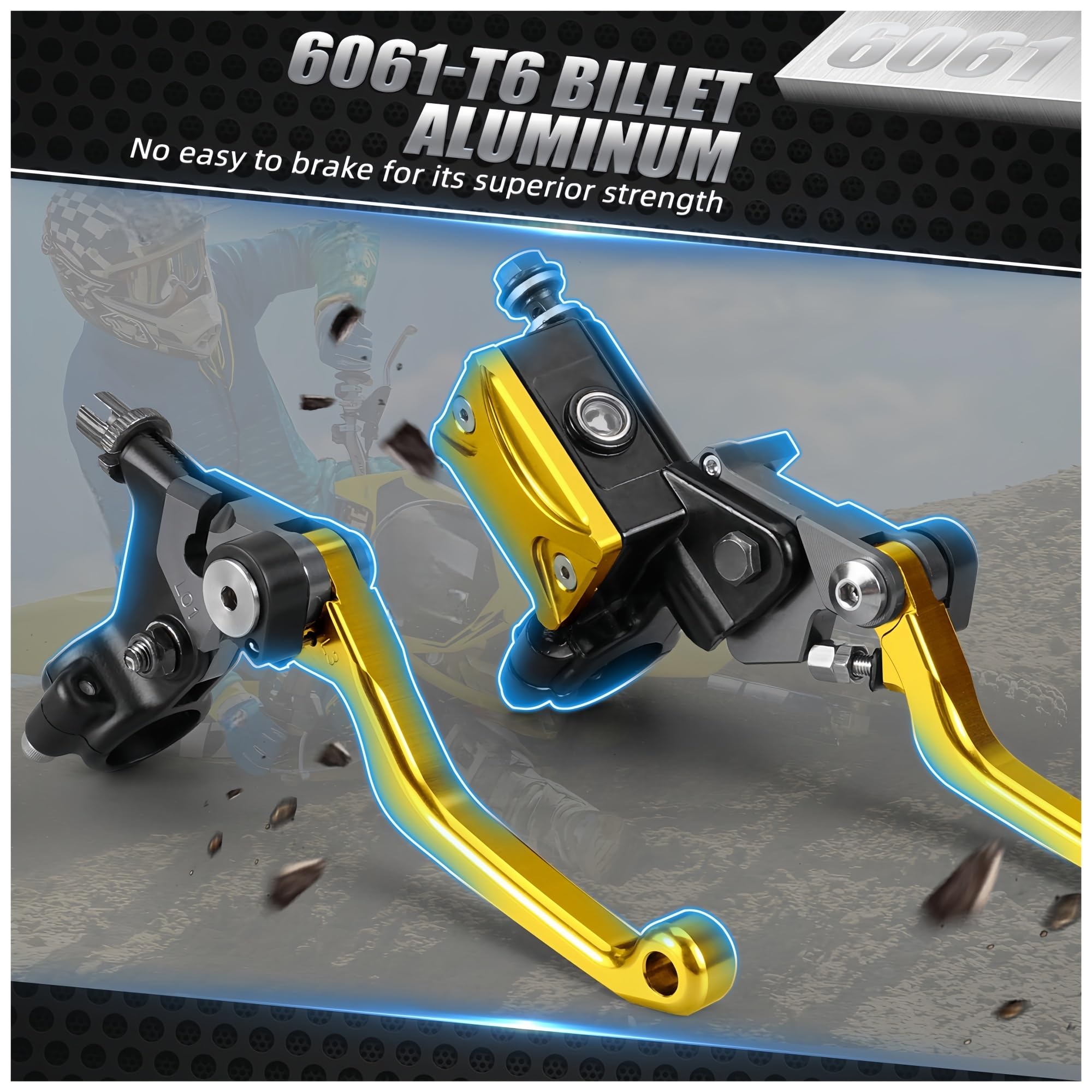 Kupplungsbremshebel Brems- und Kupplungshebel für Suzuki DRZ400S DRZ400SM RMZ250 RMZ450 RM 85 125 250 RMX 250S 450Z(Titanium)