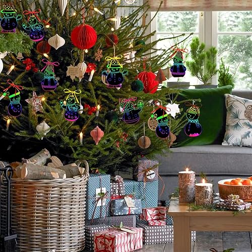 Miniatura 7 de Papel para rascar para el día de San Valentín, 96 piezas de arte arcoíris en forma de corazón con lápices y cintas de madera para niños, artes