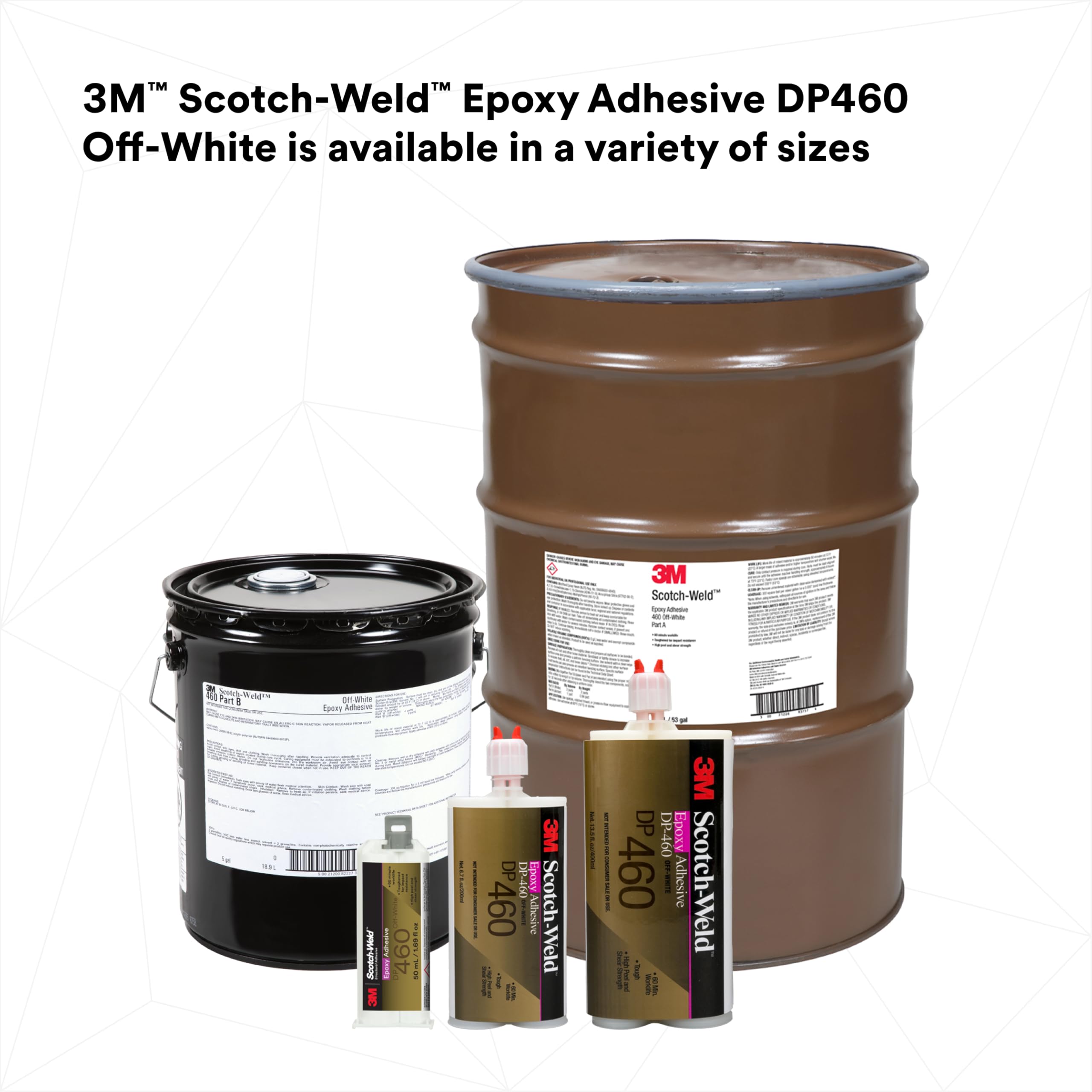 3M Scotch-Weld Epoxy Adhesive DP460, Off-White, 200 mL Duo-Pak