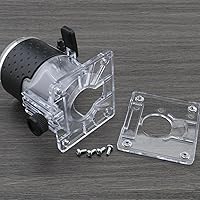 Vista 7 de 2 piezas de base de enrutador de recortadora de carpintería para 2.559 in de diámetro interior compatible con router Makita transparente cubierta