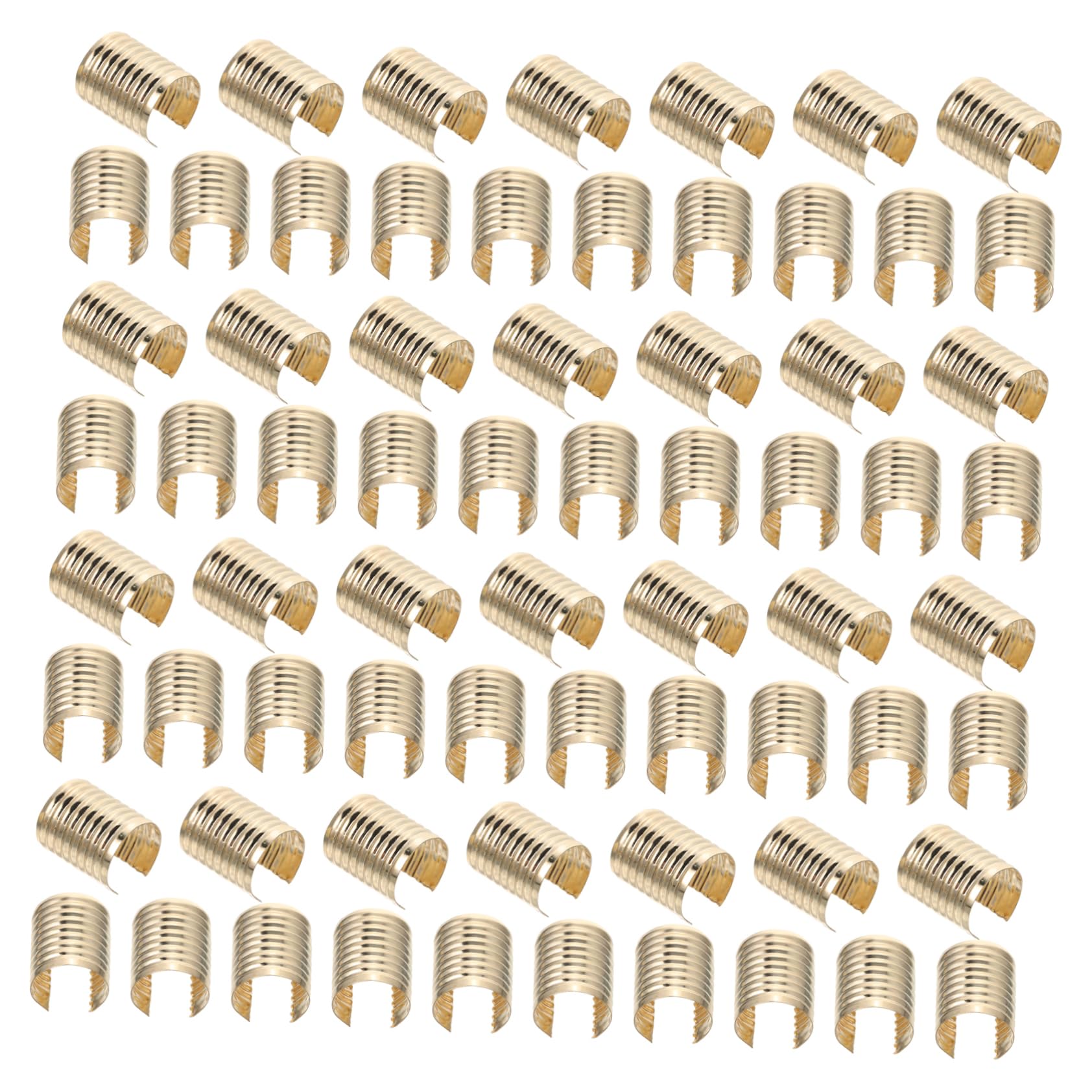 NUOBESTY Ribbon Crimp Clamp 100pcs Tassel Clip Wire Clips for Jewelry DIY Projects