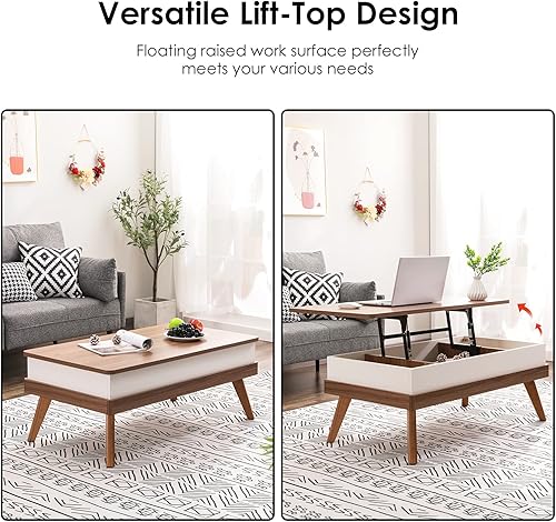 Best wood lift top coffee table with storage under $200