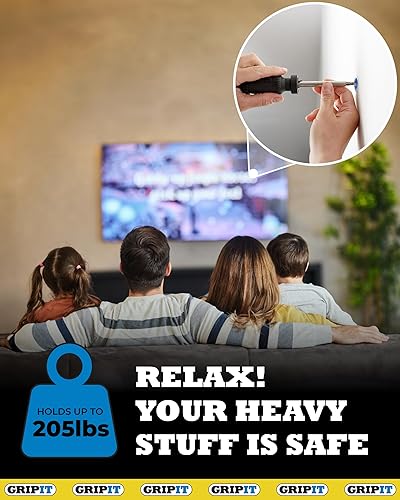 Miniatura 4 de Gripit Blue Drywall Anchors Pack of 4 (Up to 205Ibs/93kg) Heavy Duty Drywall Anchors Wall Anchors & Screws for Drywall Anchors Screws Kit