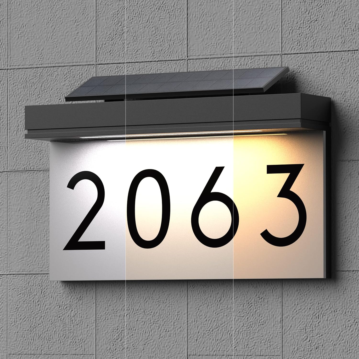 House Numbers Address Plaques 3 Lighting Colors