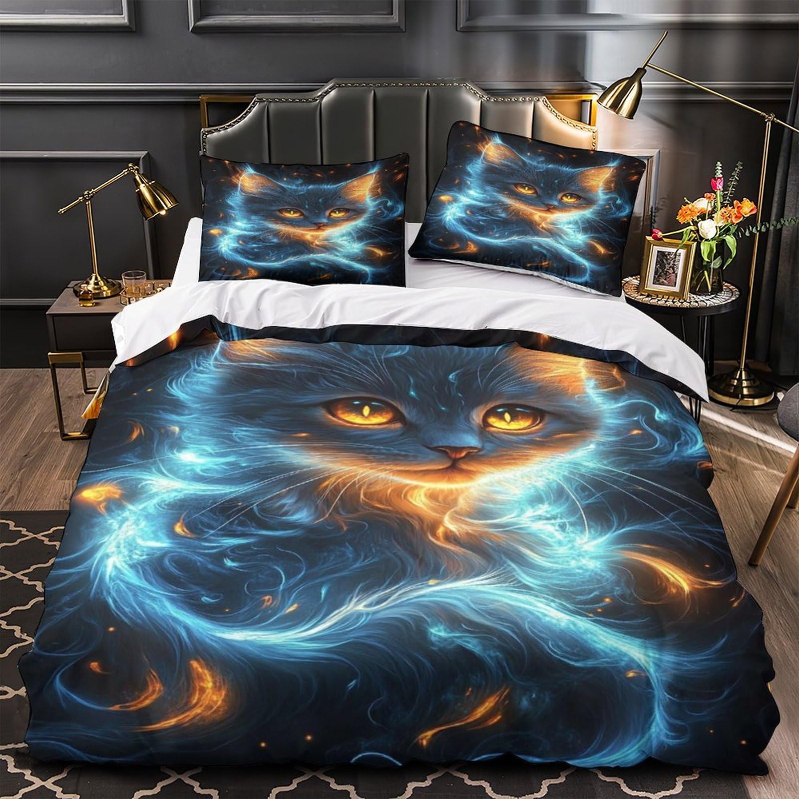 Parure de lit corbeau imprimée en microfibre ultra douce de qualité supérieure