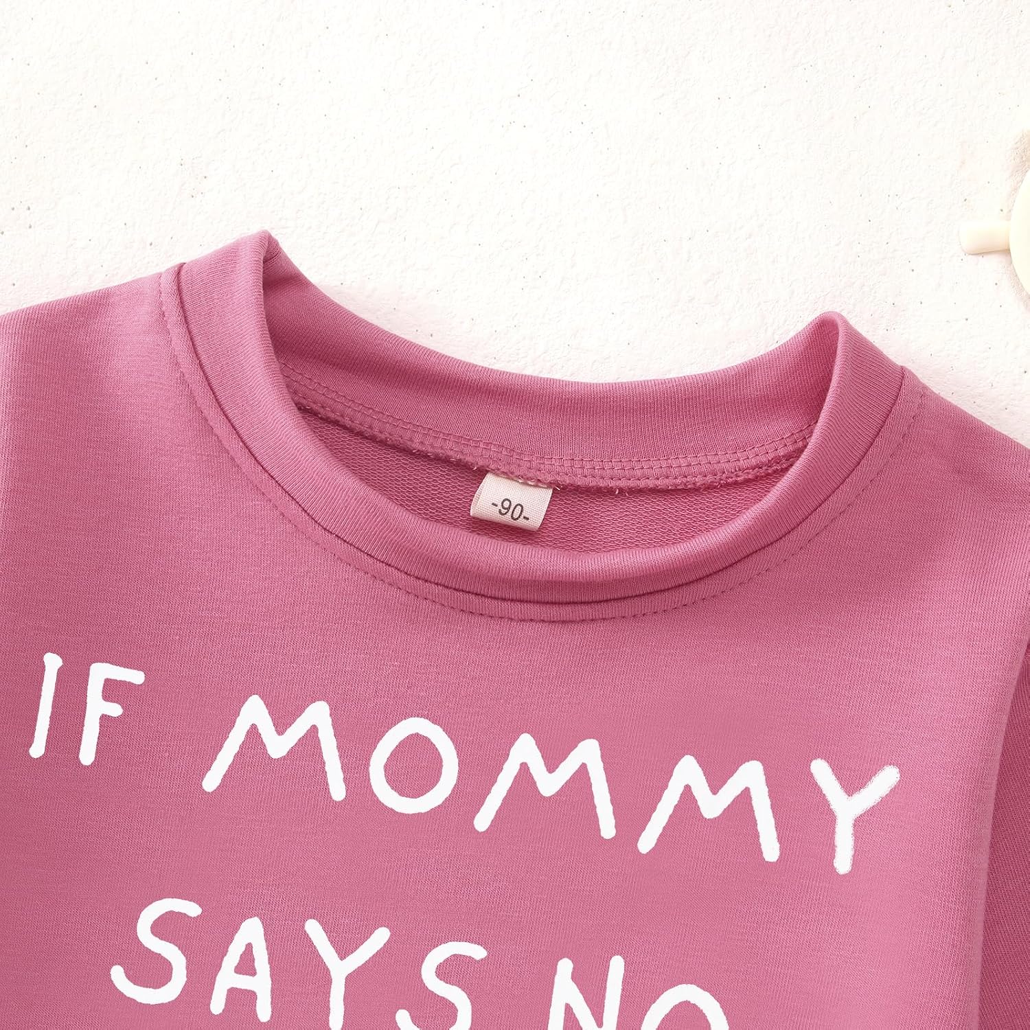 BOUTIKOME Toddler Baby Girl Sweatshirts If Mommy Says No I’ll Ask Auntie Long Sleeve Shirts Pullover Fall Top Winter Clothes