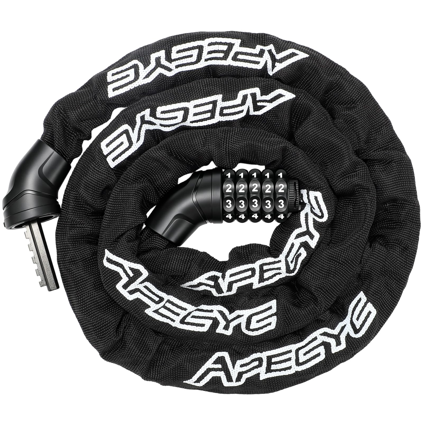 APECYC Bike Lock, 3/4/5/6FT Heavy Duty Anti Theft 5-Digit Combo Chain Lock | Resettable C…