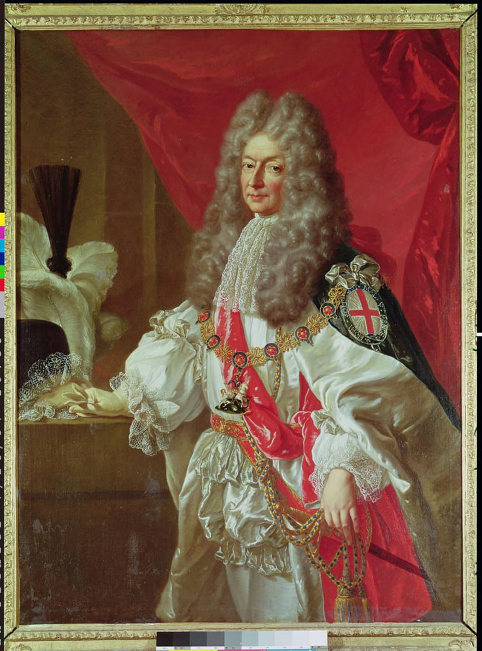 SERENDIPITP Vintage Picture Print on Canvas Wall Art Poster Antoine-nomper De Caumont of Lauzun After a Painting by Godfrey Kneller Artwork Print Poster for Wall Decor 60x90cm
