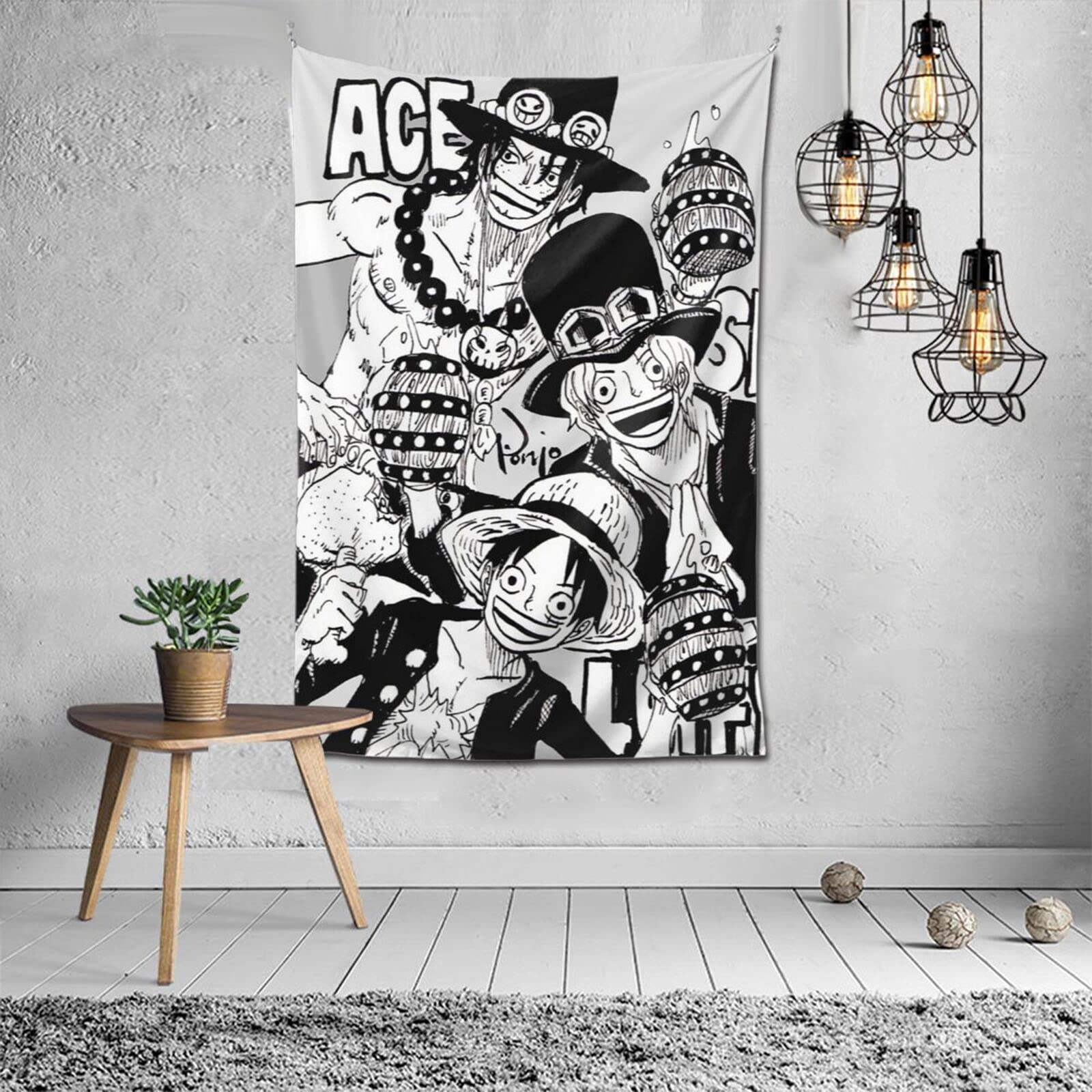 Amazon.co.jp: ONE PIECE ワンピース エース タペストリー 壁掛け